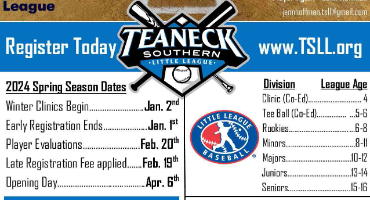Teaneck Southern Little League Registration