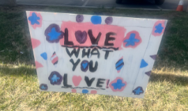 BFMS 6th Graders Repurpose Election Signs for Positivity