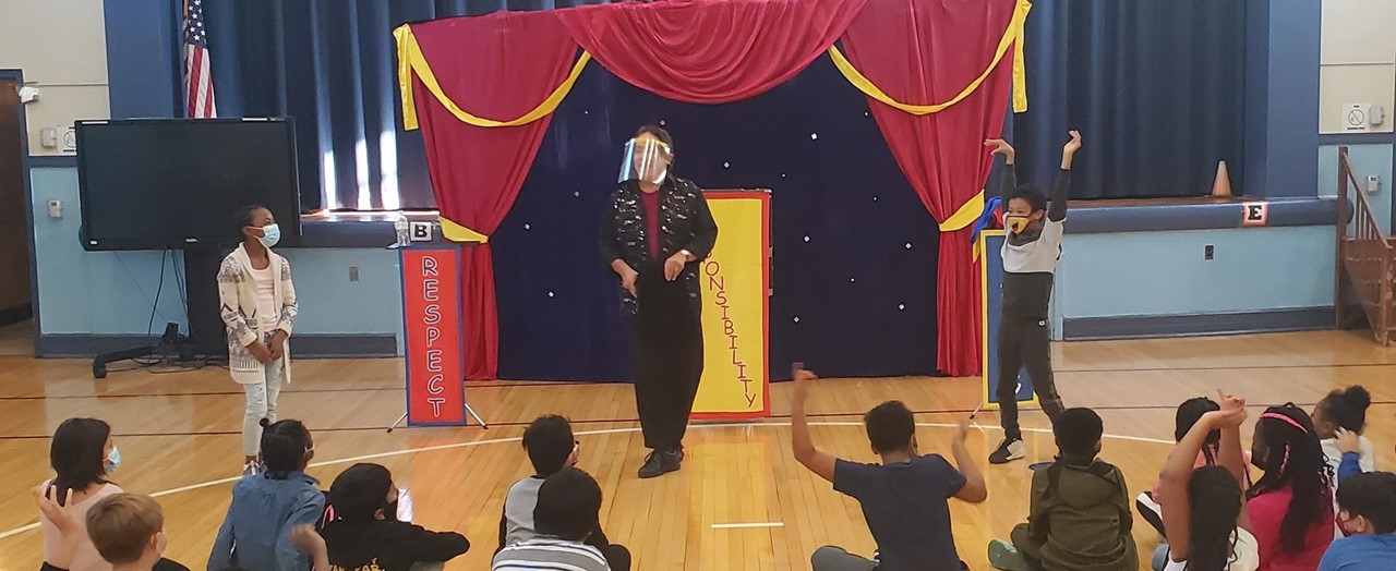 Magician with Students