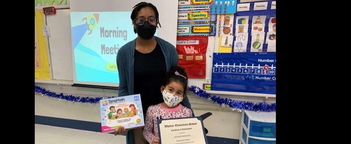 Student shows certificate