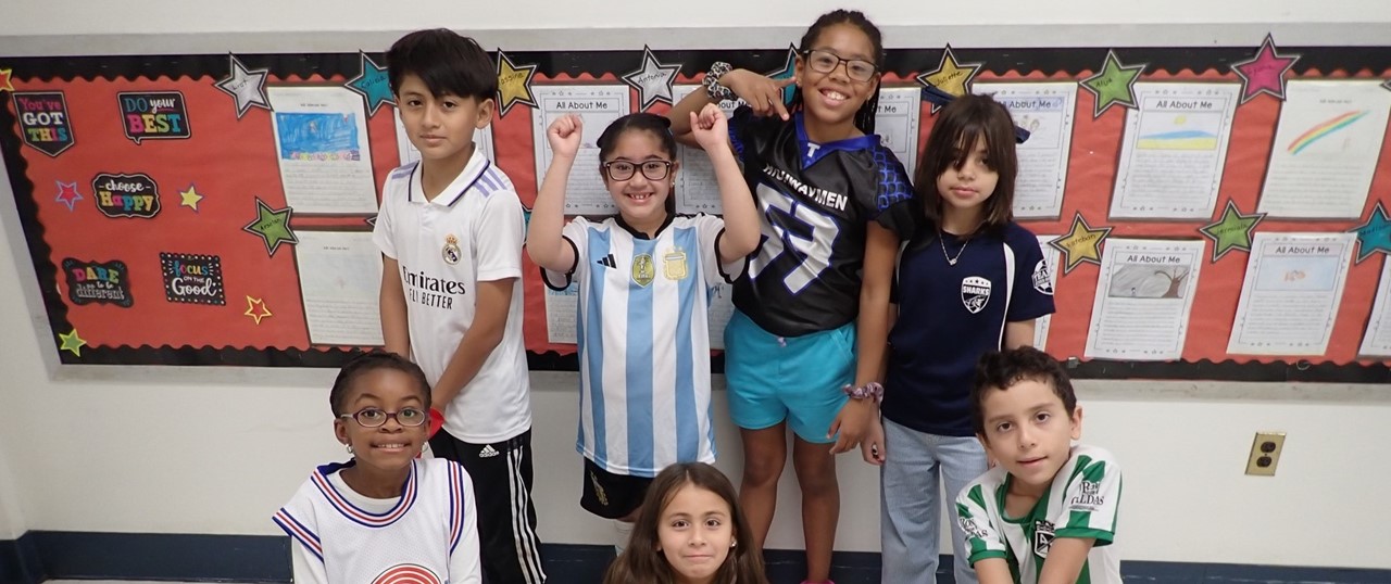 Students Wearing Team Shirts